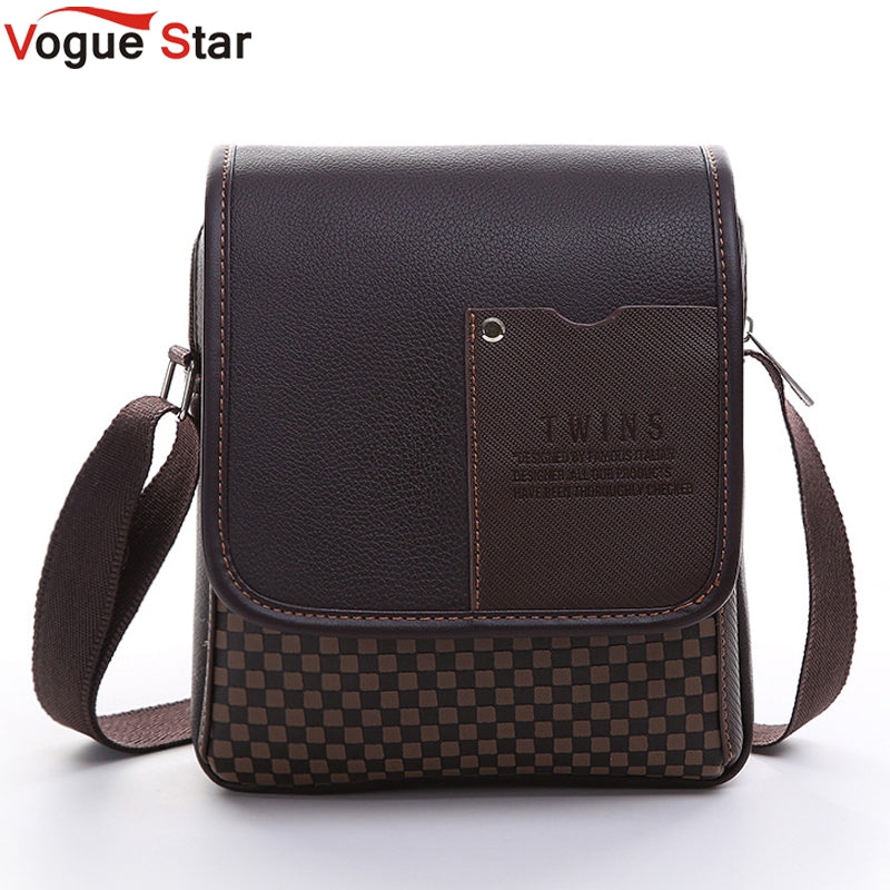 Vogue Star 2017 New hot sale PU Leather Men Bag Fashion Men  small Business crossbody shoulder Bags