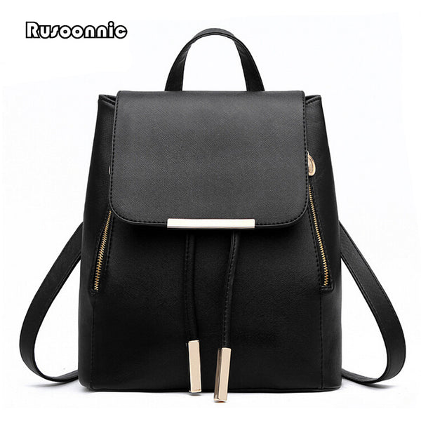 Backpack Women Leather Backpacks High Quality Pu Bagpack Mochila Feminina Rucksack Female School Bag