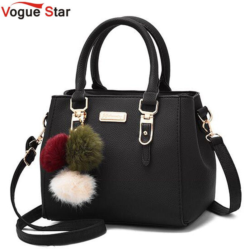 Brand women hairball ornaments totes solid handbag hotsale party purse ladies shoulder bags